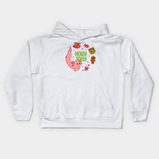 Holly Jolly Axolotl Kids Hoodie